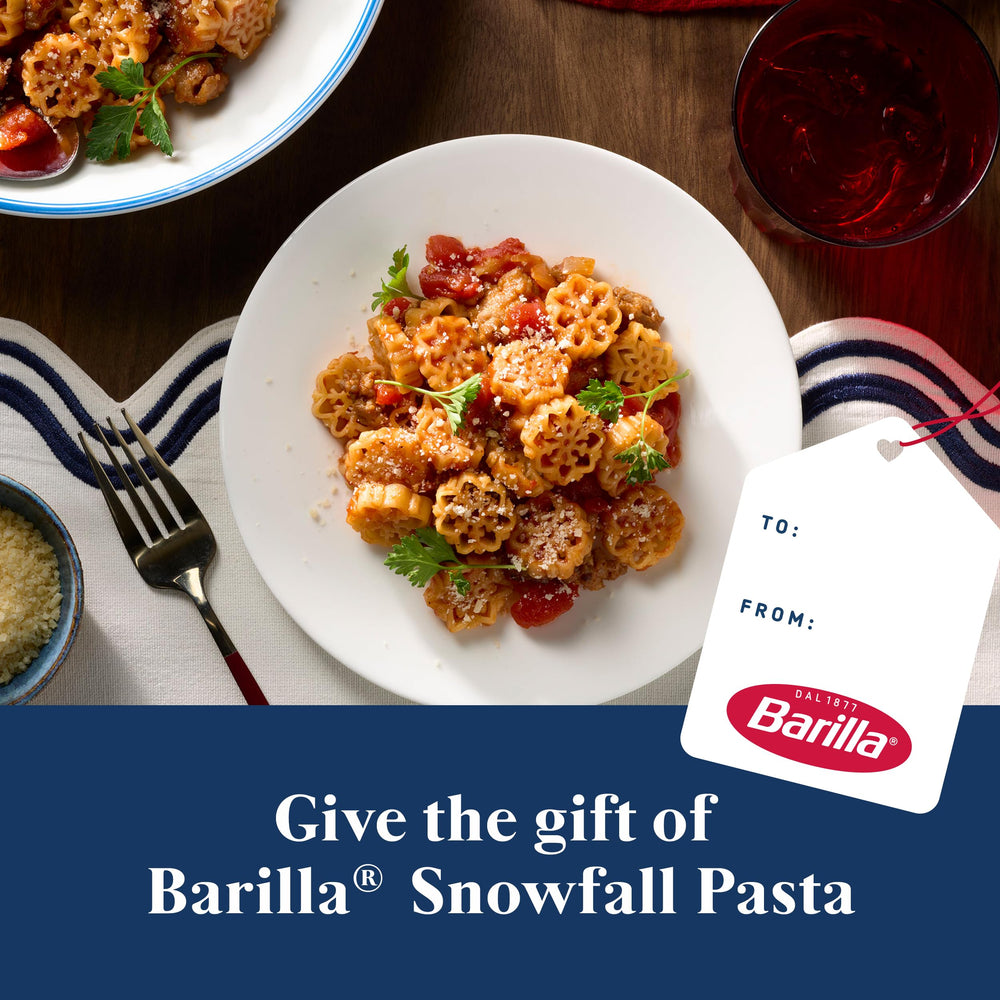 Barilla Snowfall pairs with sauces for cozy dinners