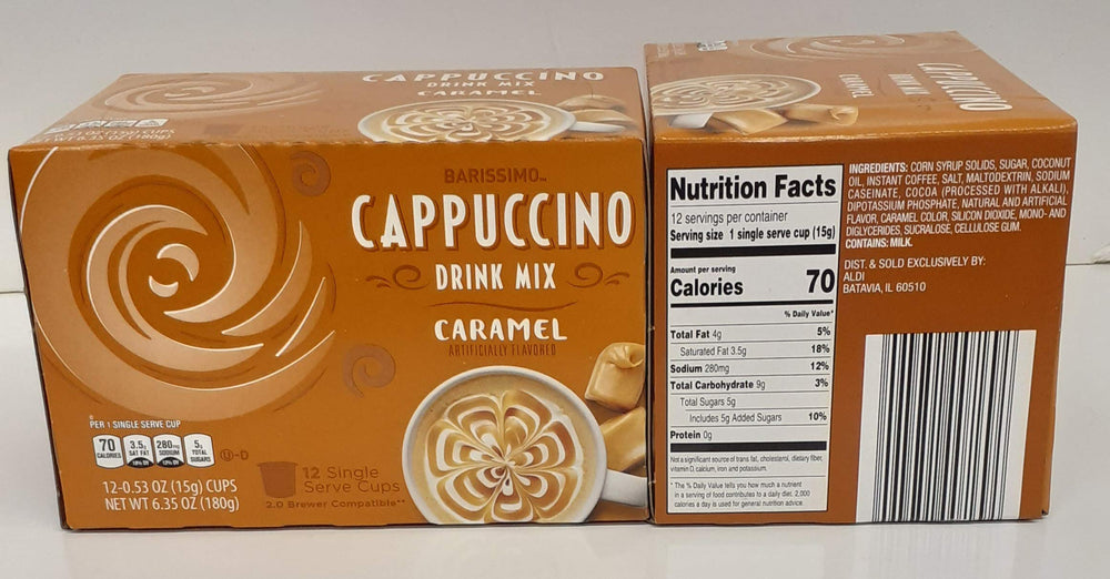 Barissimo Caramel Cappuccino K-Cup pods for easy, consistent flavor in every cup.