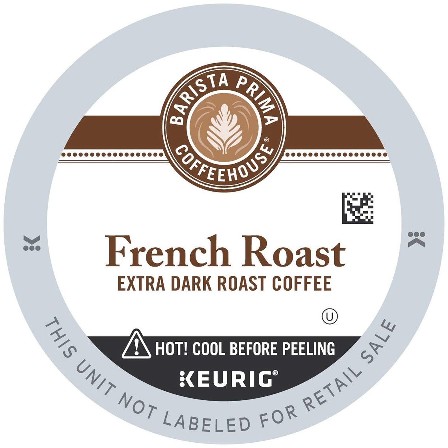 Barista Prima Coffeehouse French Roast K-Cup, rich grounds for a bold, satisfying brew