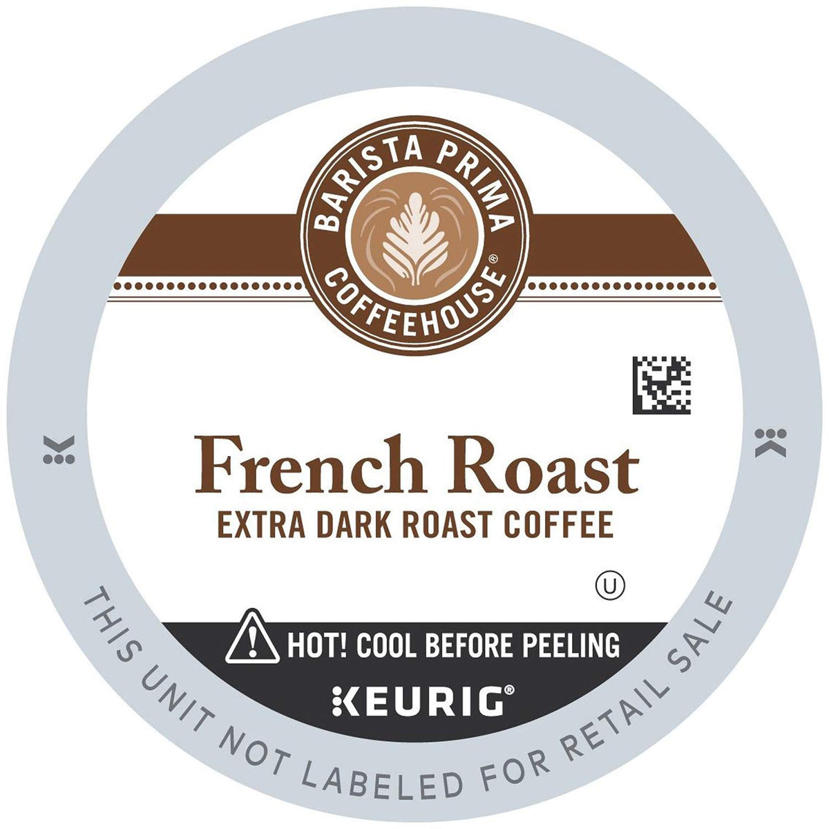 Barista Prima Coffeehouse French Roast K-Cup, rich grounds for a bold, satisfying brew