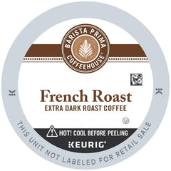 Barista Prima Coffeehouse French Roast K-Cup, rich grounds for a bold, satisfying brew