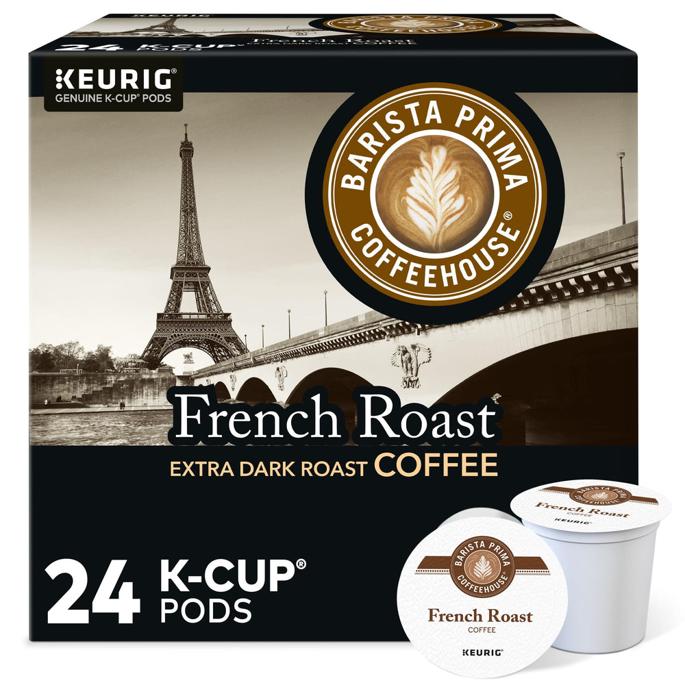 Barista Prima Coffeehouse French Roast K-Cup pod ready for bold morning coffee