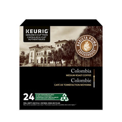 Barista Prima Colombia K-Cups pack front, convenient single-serve coffee.