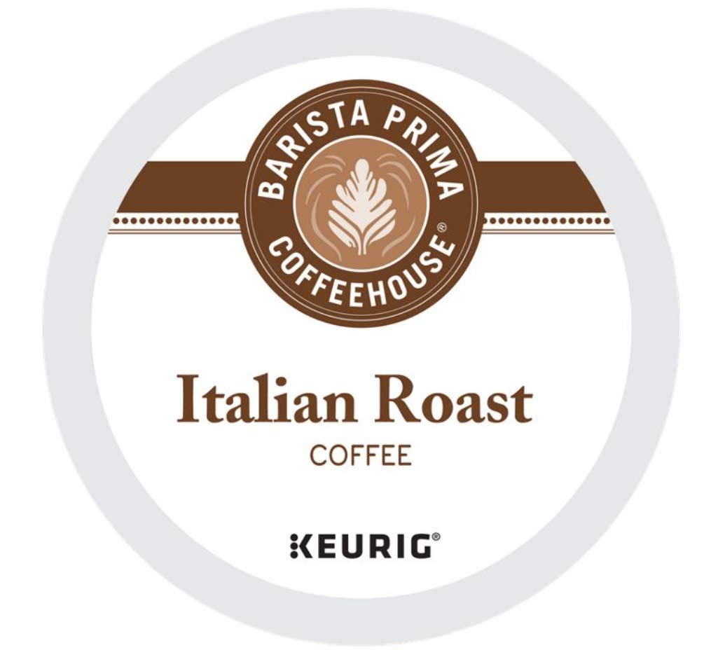 Barista Prima Italian Roast K-Cup coffee in a bold, convenient single-serve format for Keurig brewers