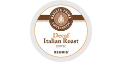 Barista Prima Decaf Italian Roast KCup box ready for easy single-serve brewing