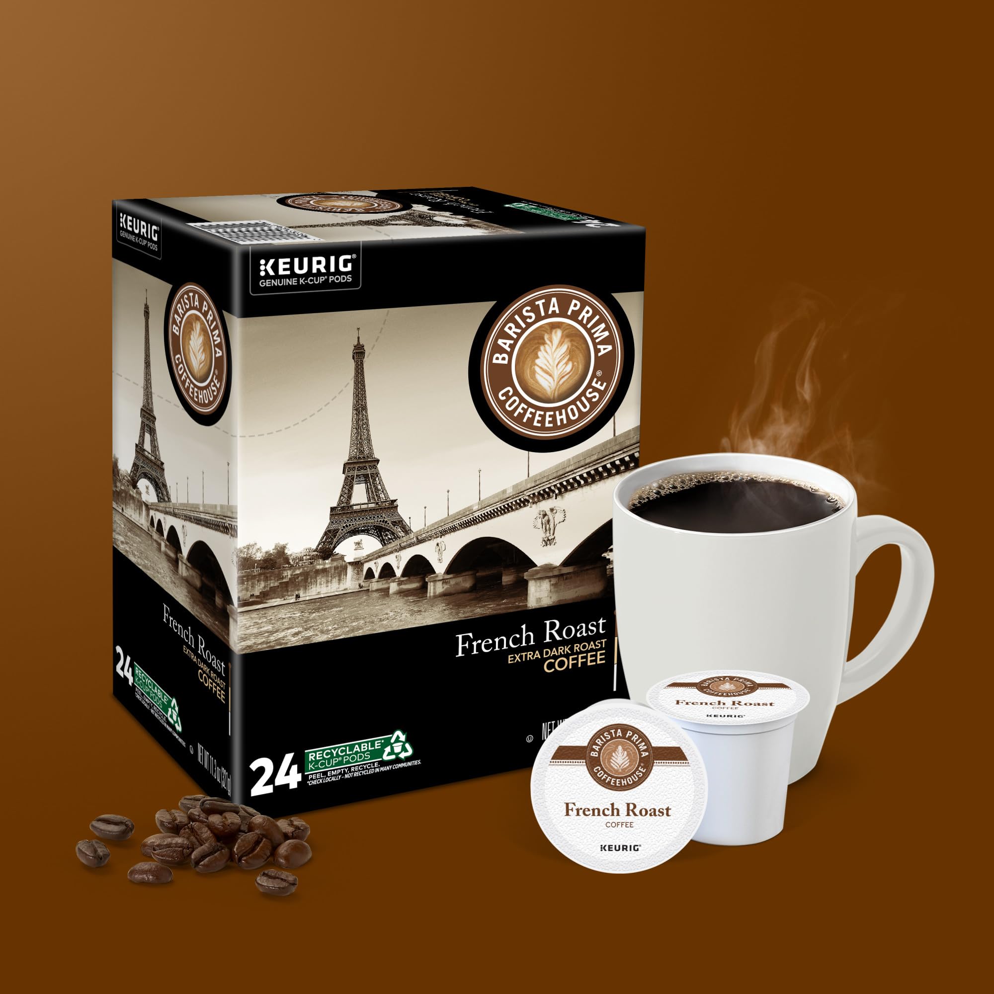 Barista Prima French Roast coffee in a morning scene