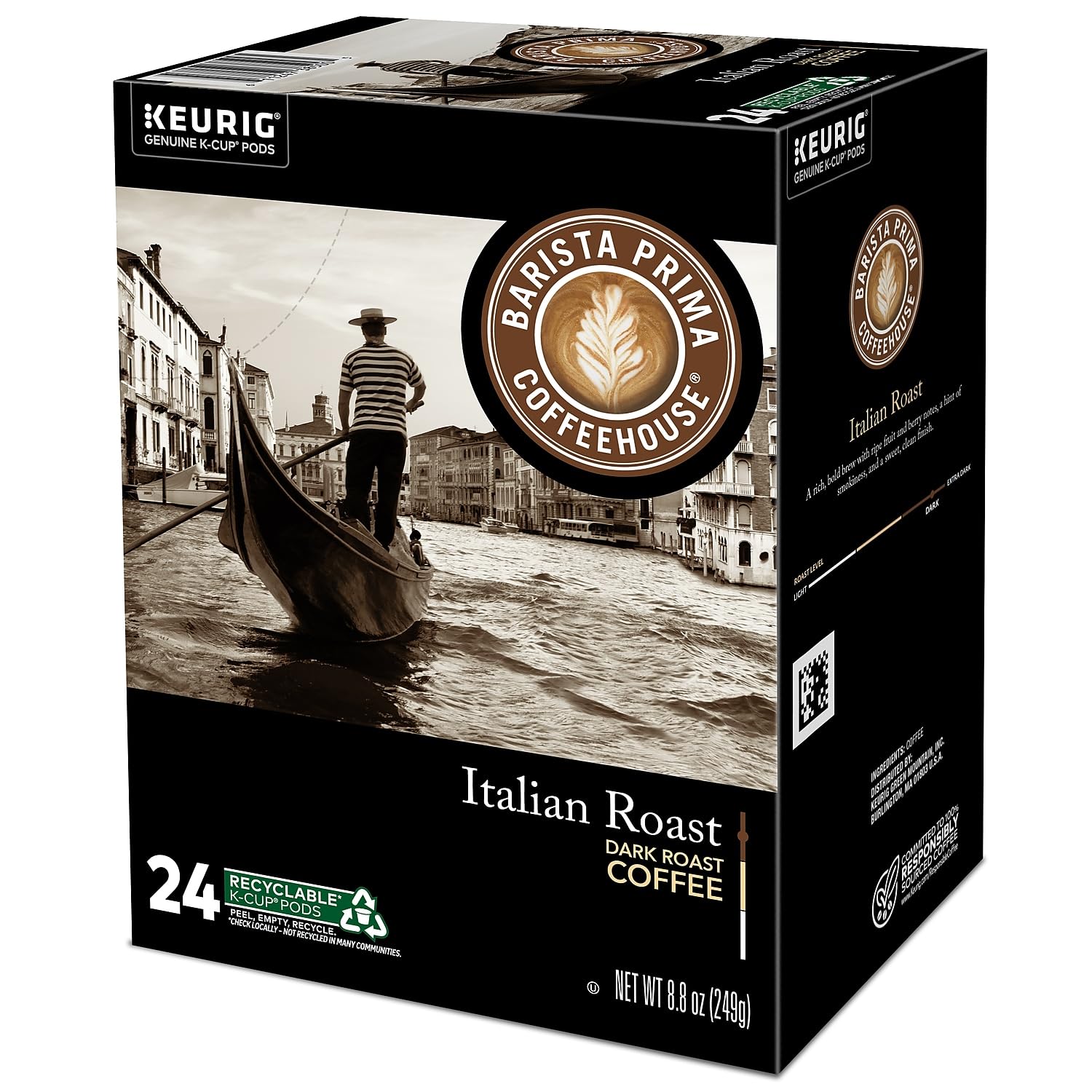 Barista Prima Italian Roast aroma steam suggesting an energizing start to your day.