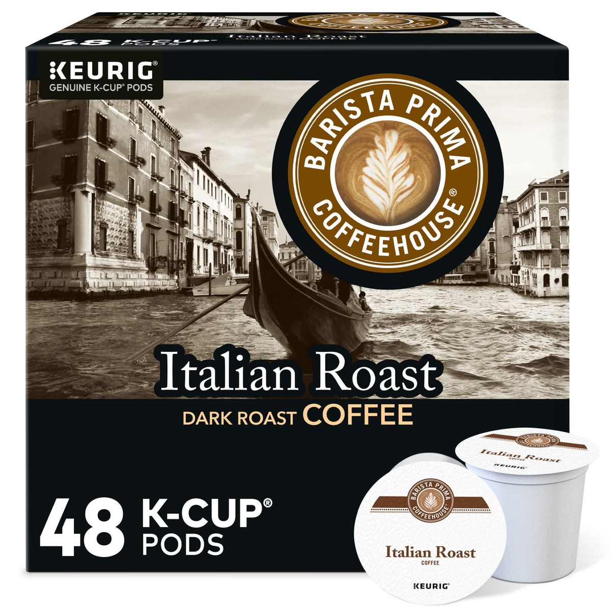 Barista Prima Italian Roast K-Cup pods for bold mornings