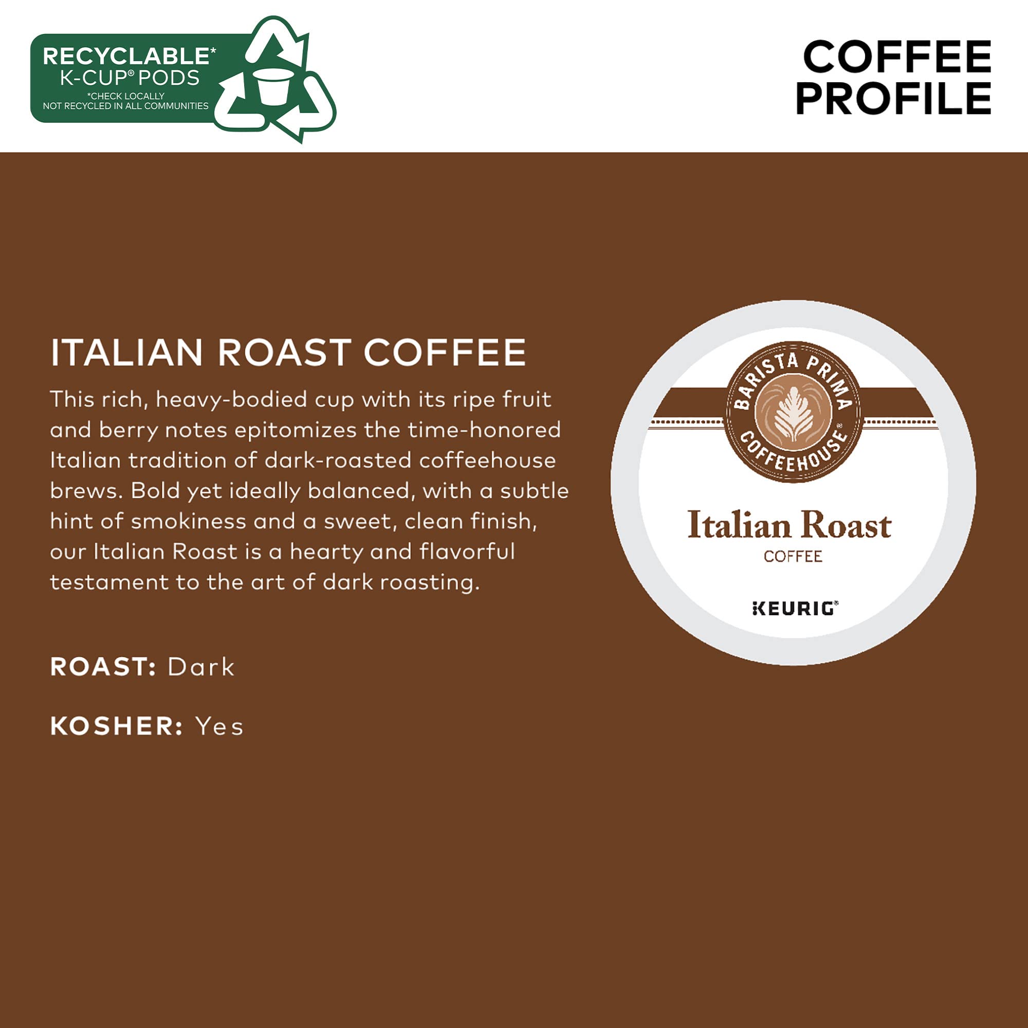 Barista Prima Italian Roast pod in brewer ready for a rich brew