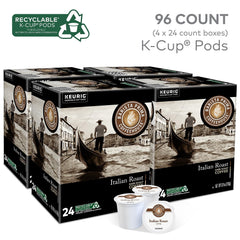 Barista Prima Italian Roast pods closeup emphasizing rich aroma for daily indulgence.