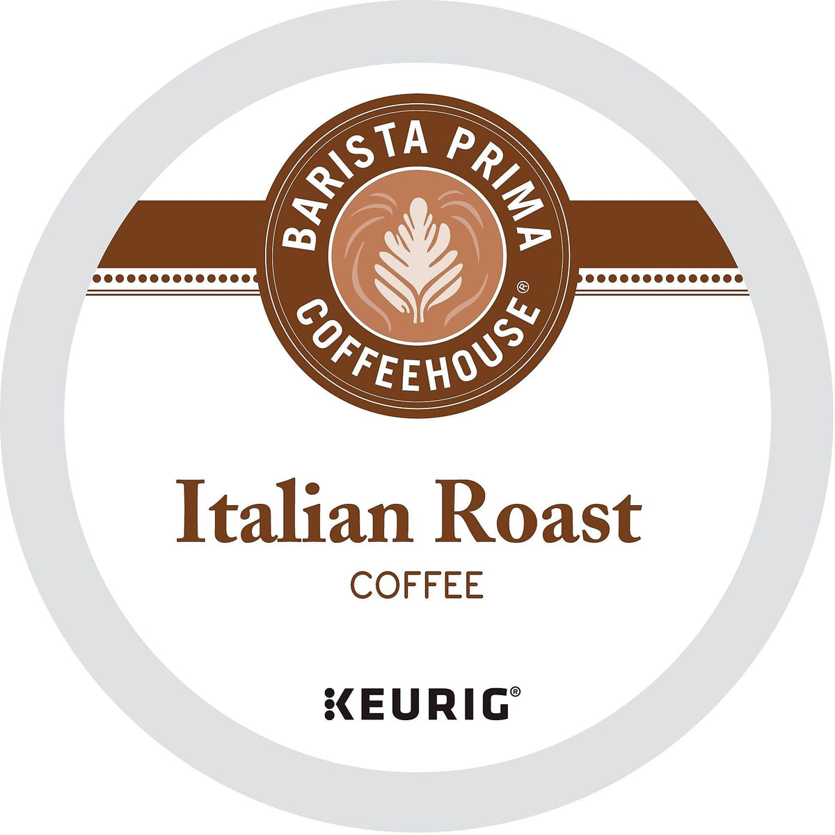 Barista Prima Italian Roast pods packshot highlighting bold flavor for a strong morning brew.