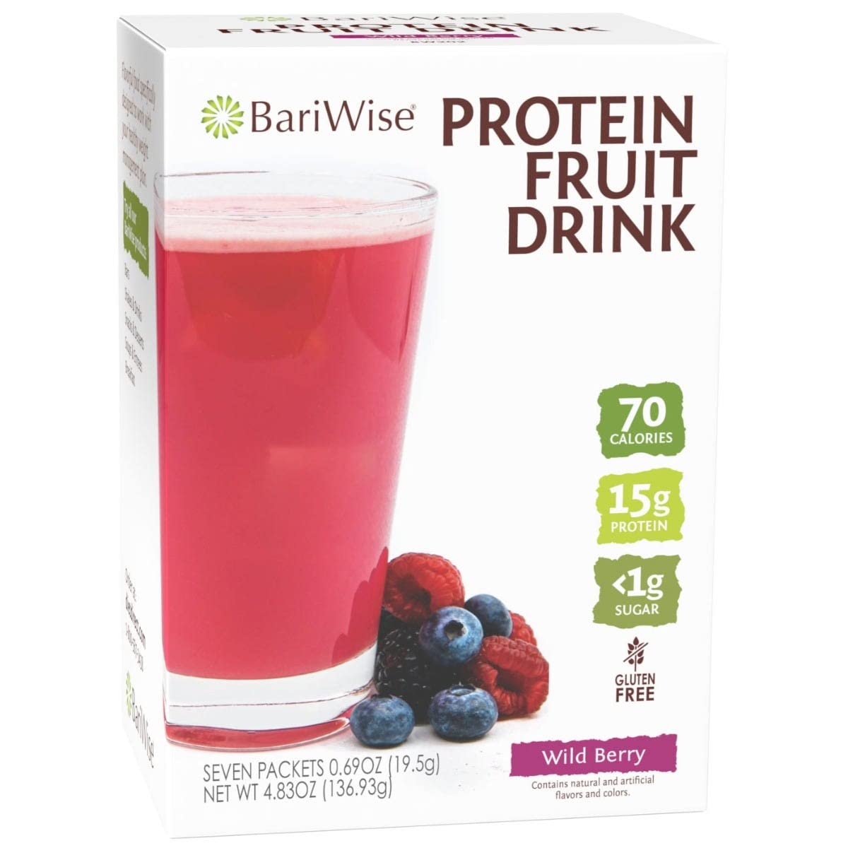 BariWise Protein Fruit Drink Wildberry bottle for on-the-go protein and low-sugar refreshment