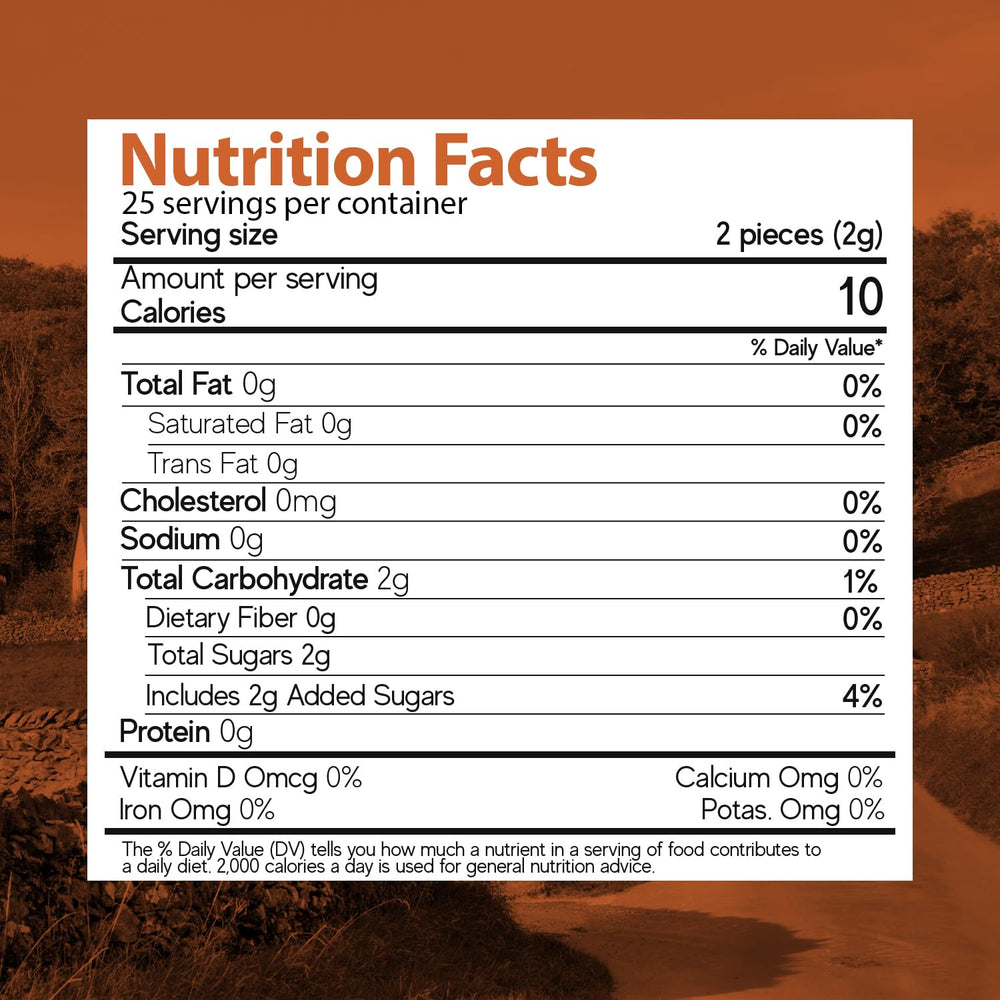 Barkleys Ginger Breath Mints pack back reveals ingredients and reusable tin, ideal for travel.