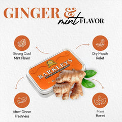 Barkleys Ginger Breath Mints tin design highlights vintage style with eco-friendly reuse.