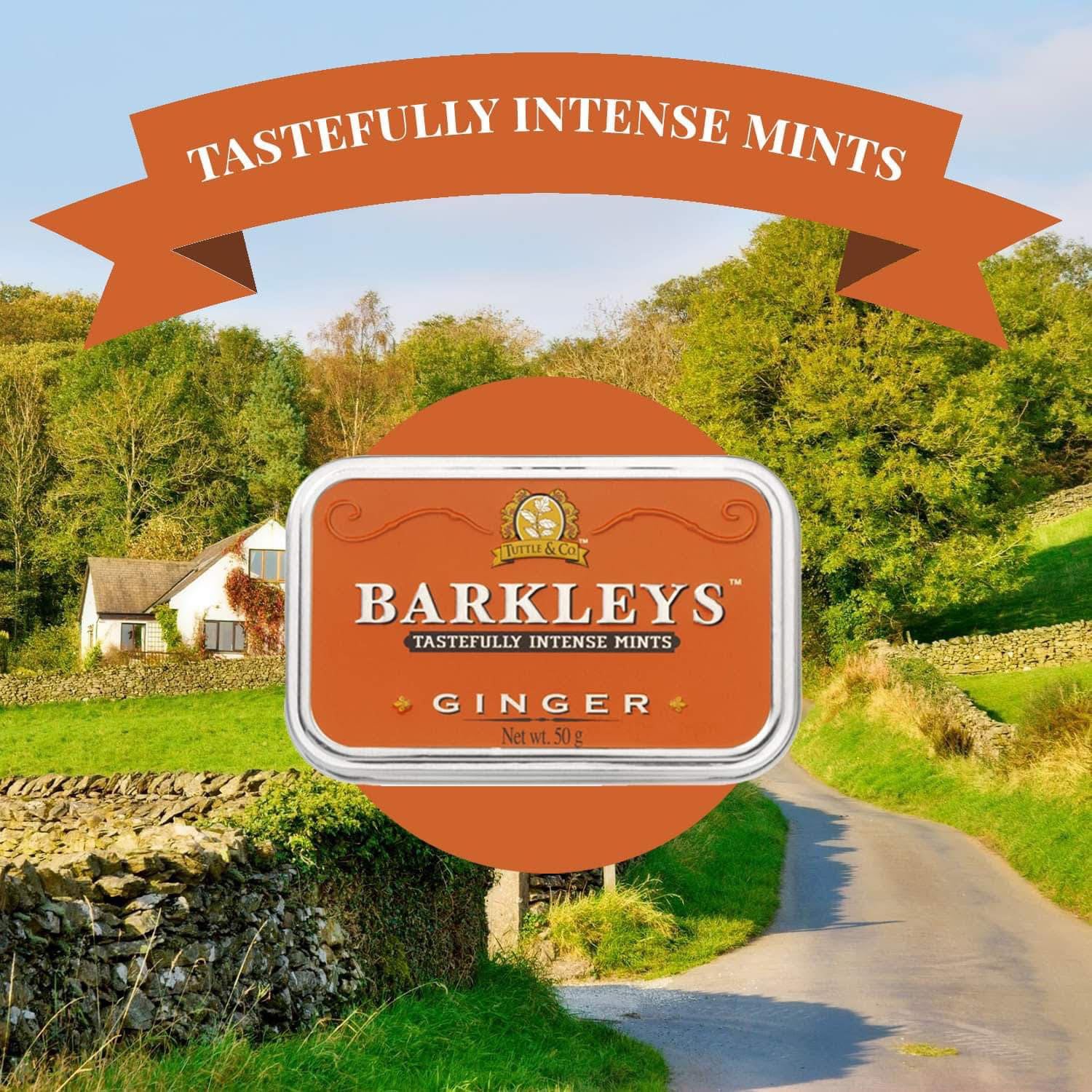 Barkleys Ginger Breath Mints vegan-friendly ingredients highlighted for plant-based snacking.