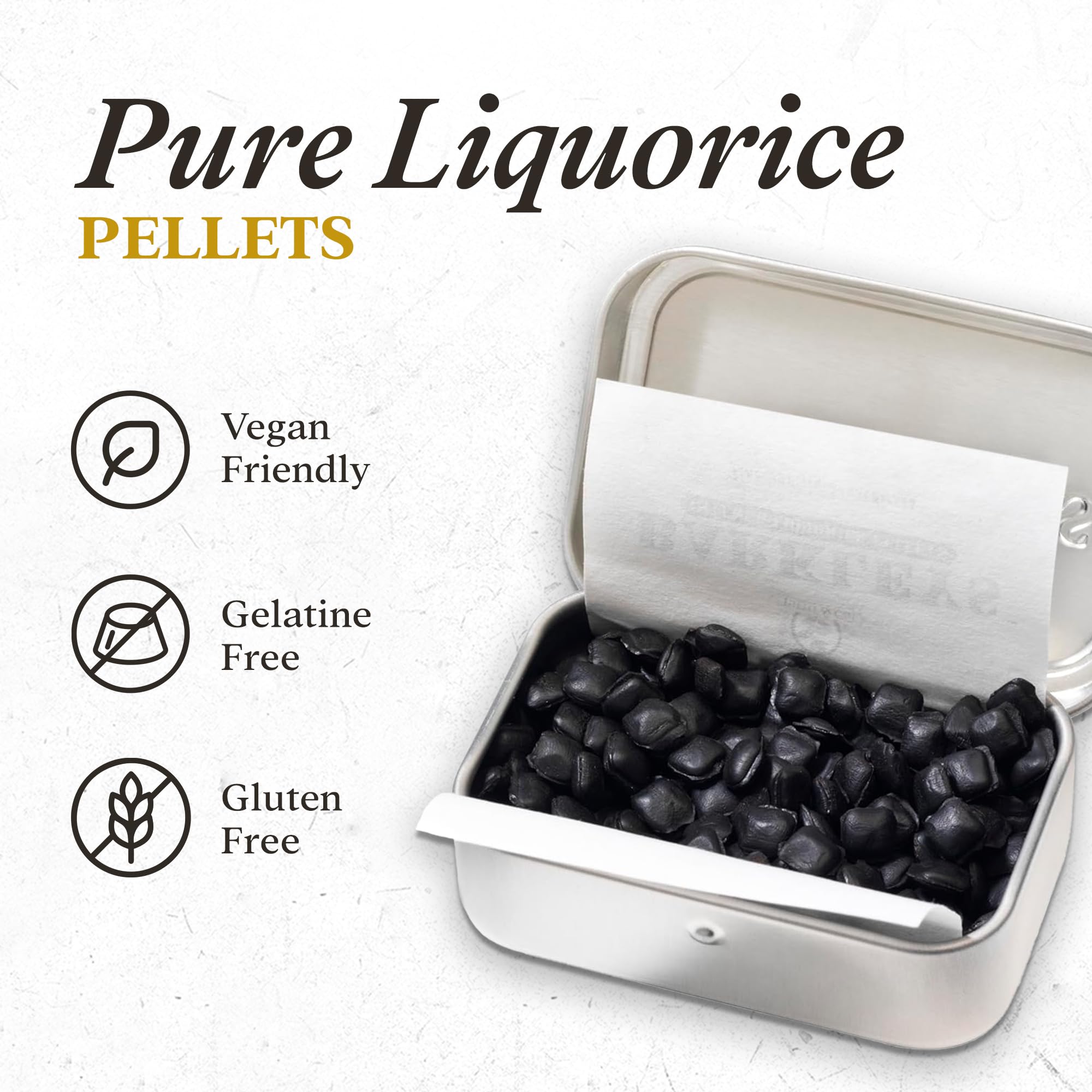 Barkleys licorice pellets close-up highlighting rich texture and bold aroma