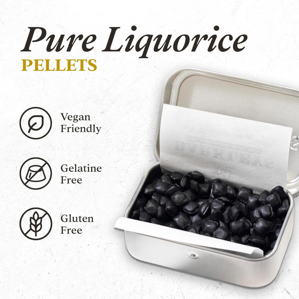 Barkleys licorice pellets close-up highlighting rich texture and bold aroma