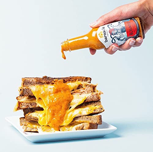 Bullwhip Kelp Hot Sauce bottle angled view highlights creamy texture and medium heat.