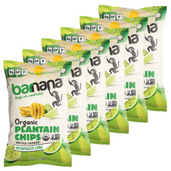 Barnana Acapulco Lime Plantain Chips bag highlighting bold flavor for snacking