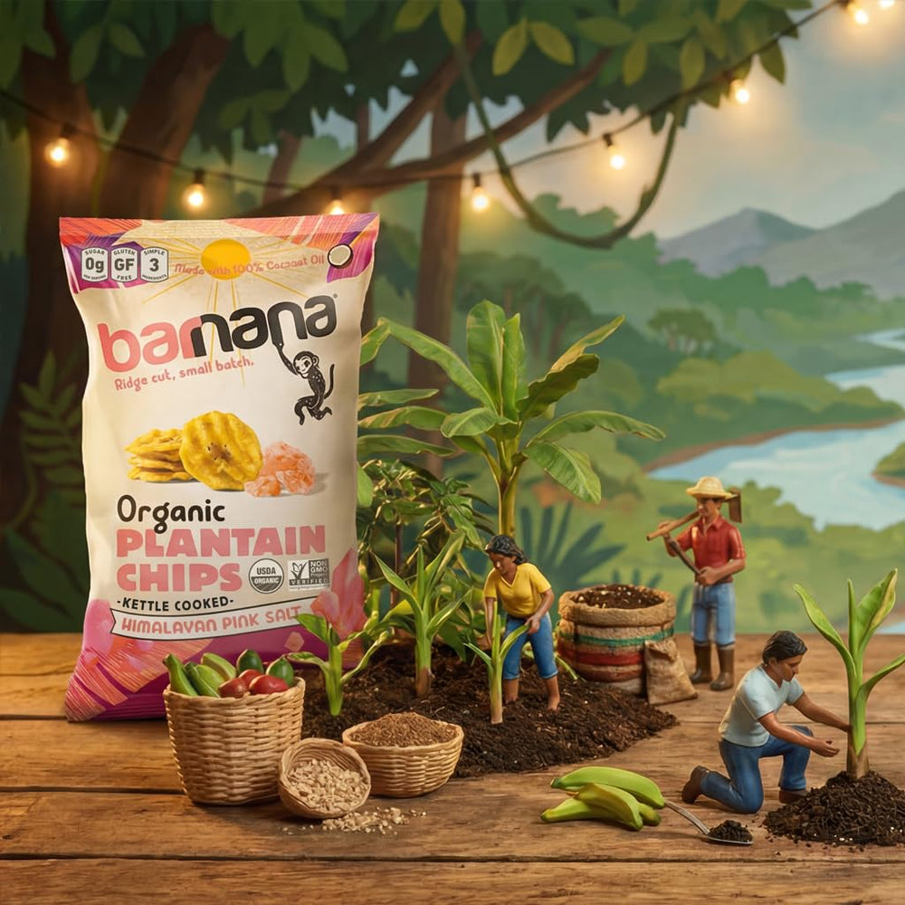 Barnana brand logo with vegan and paleo badges