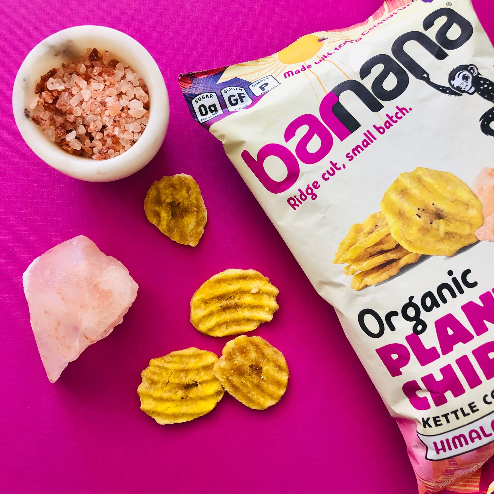 Barnana pink Himalayan salt crystal close-up hints savory flavor