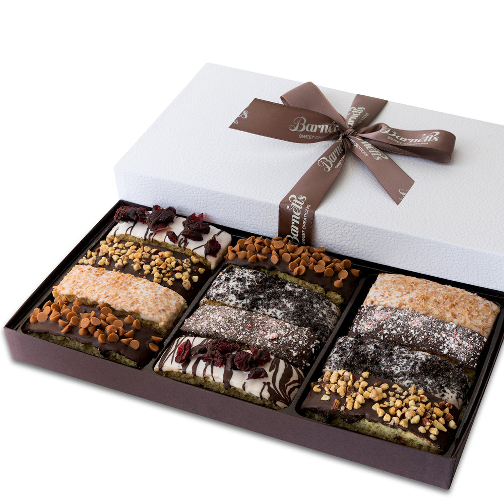 Barnetts Easter 12-chocolate biscotti gift box ready for gifting