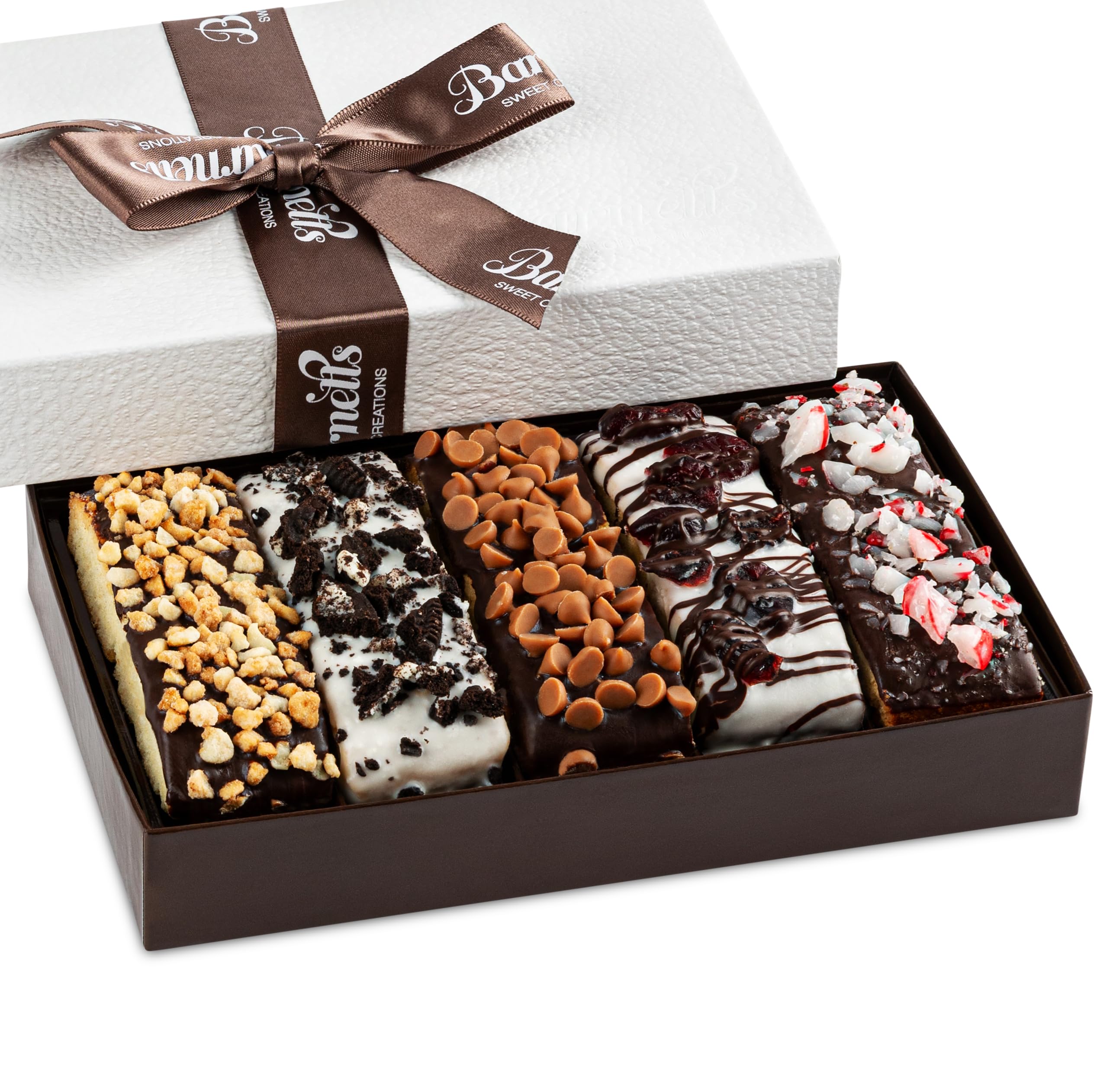 Barnetts Easter 5 chocolate biscotti gift basket featuring artisanal hand-dipped pieces.