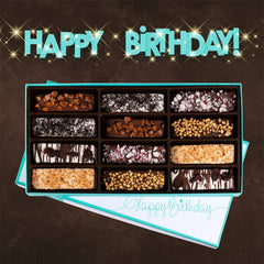 Barnetts gift wrap with ribbon enhances a ready-to-give birthday present.