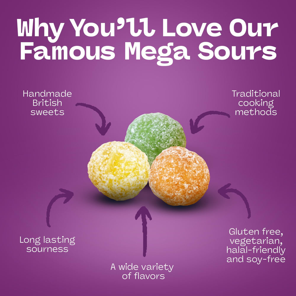 Assorted Mega Sour Fruits on a plate showcase juicy centers ready to be savored.