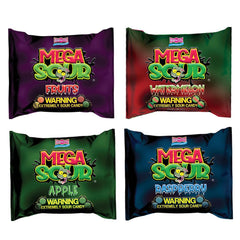 Barnetts Mega Sour Fruits mixed 4-pack offers variety for gift boxes.