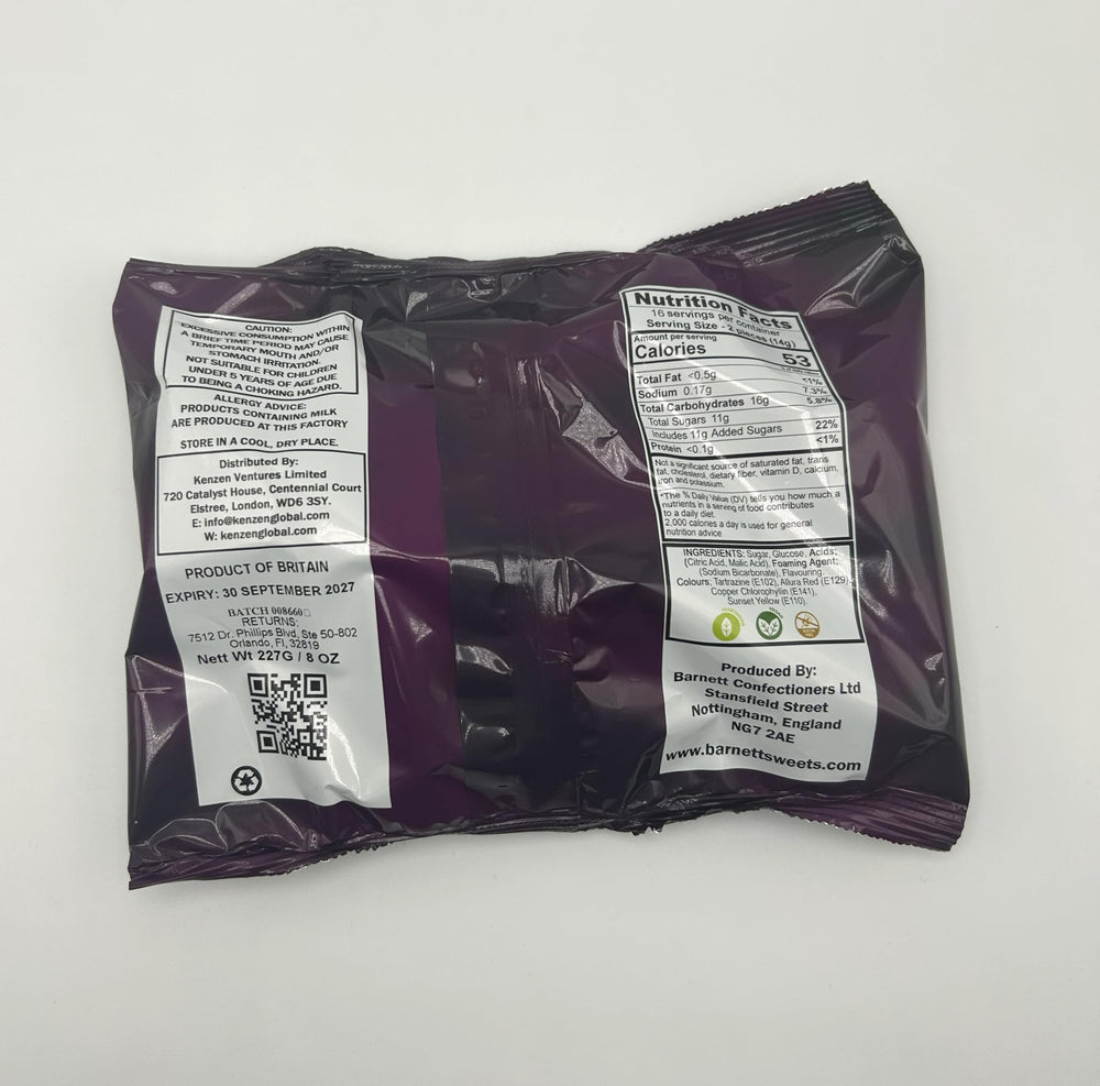 Barnetts Mega Sour Fruits party bag ready for a zingy treat.