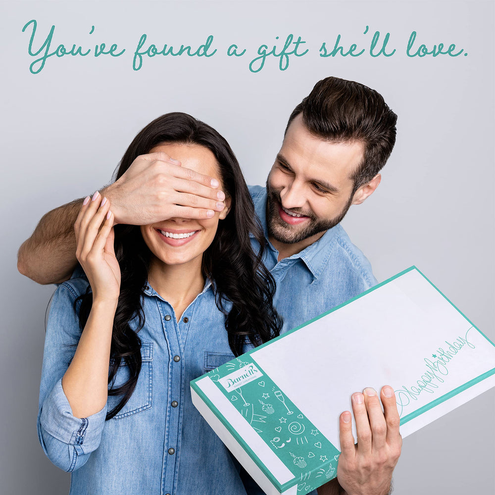 Barnetts personalized birthday card option adds a thoughtful touch.