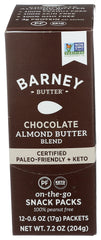 Barney Butter almond butter snack pack chocolate flavor, ultra-smooth and on-the-go.
