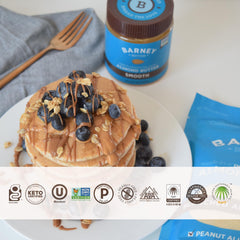 Barney Butter almond flour with measuring cup for protein-rich meals.