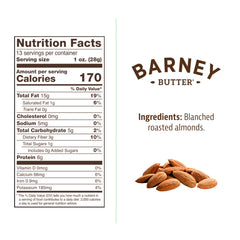 Barney Butter almond flour close-up of skin-free California almonds.