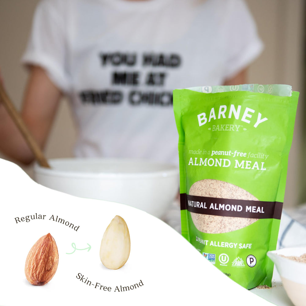 Barney Butter almond meal from California almonds ensures quality and flavor.