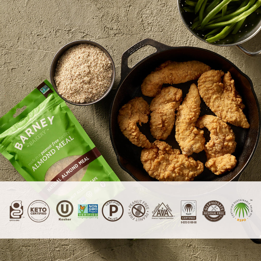Barney Butter almond meal is ideal for breading and keto meals in the kitchen.