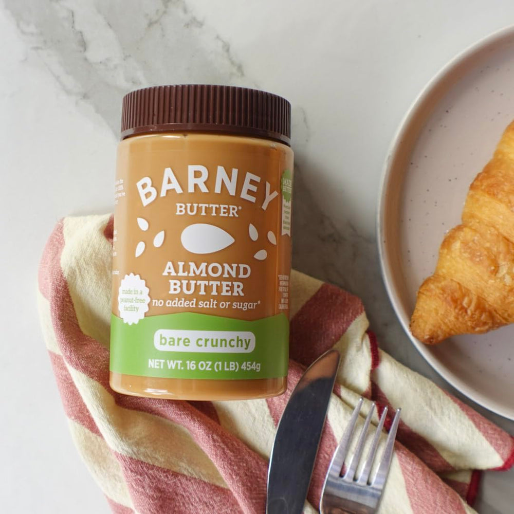 Barney Butter Bare Crunchy vegan snack option with plant-based protein