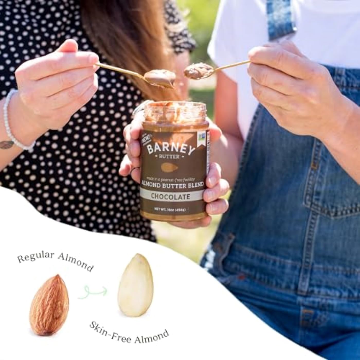 Barney Butter California almonds, skin-free for clean, creamy texture.