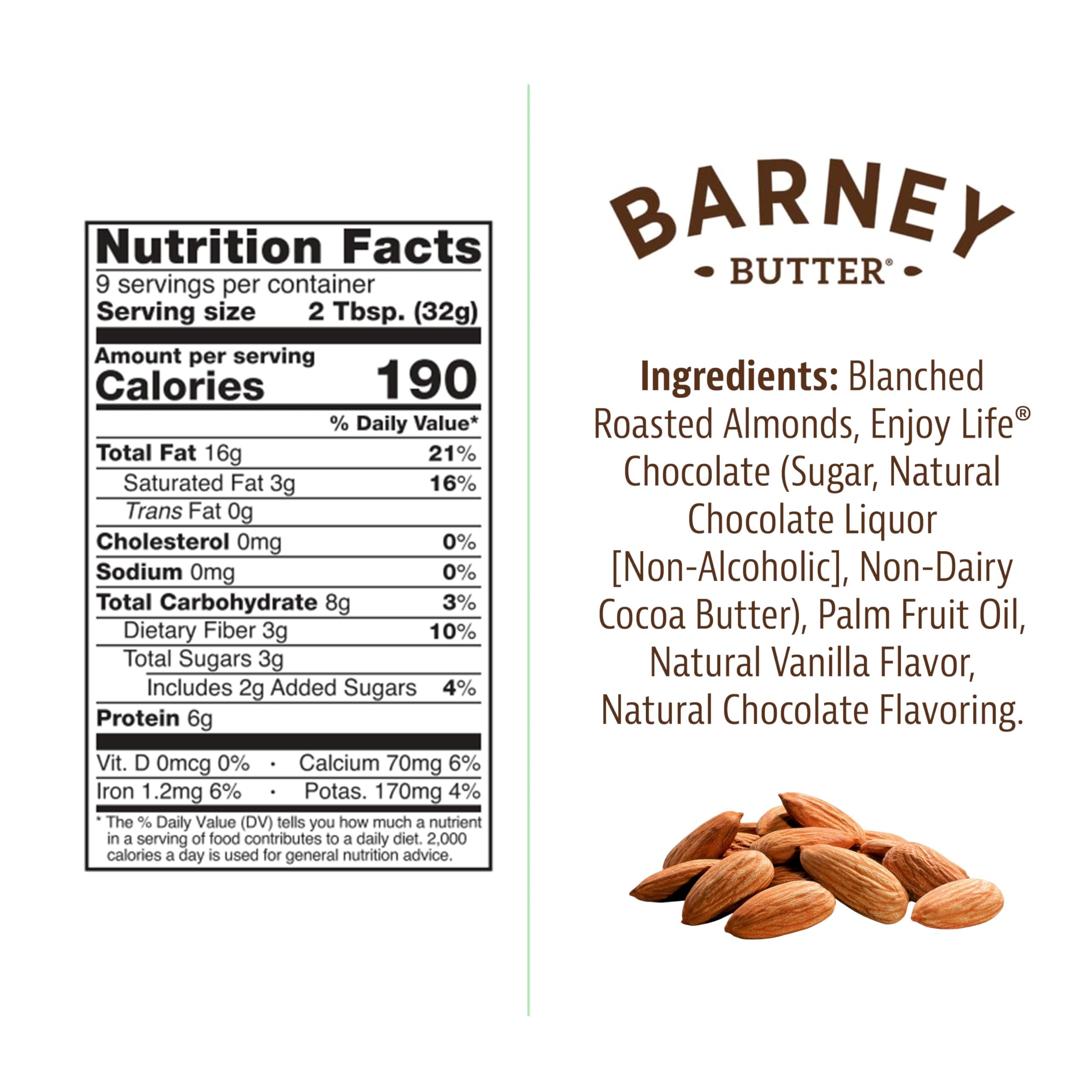 Barney Butter chocolate almond butter swirled texture in a jar.