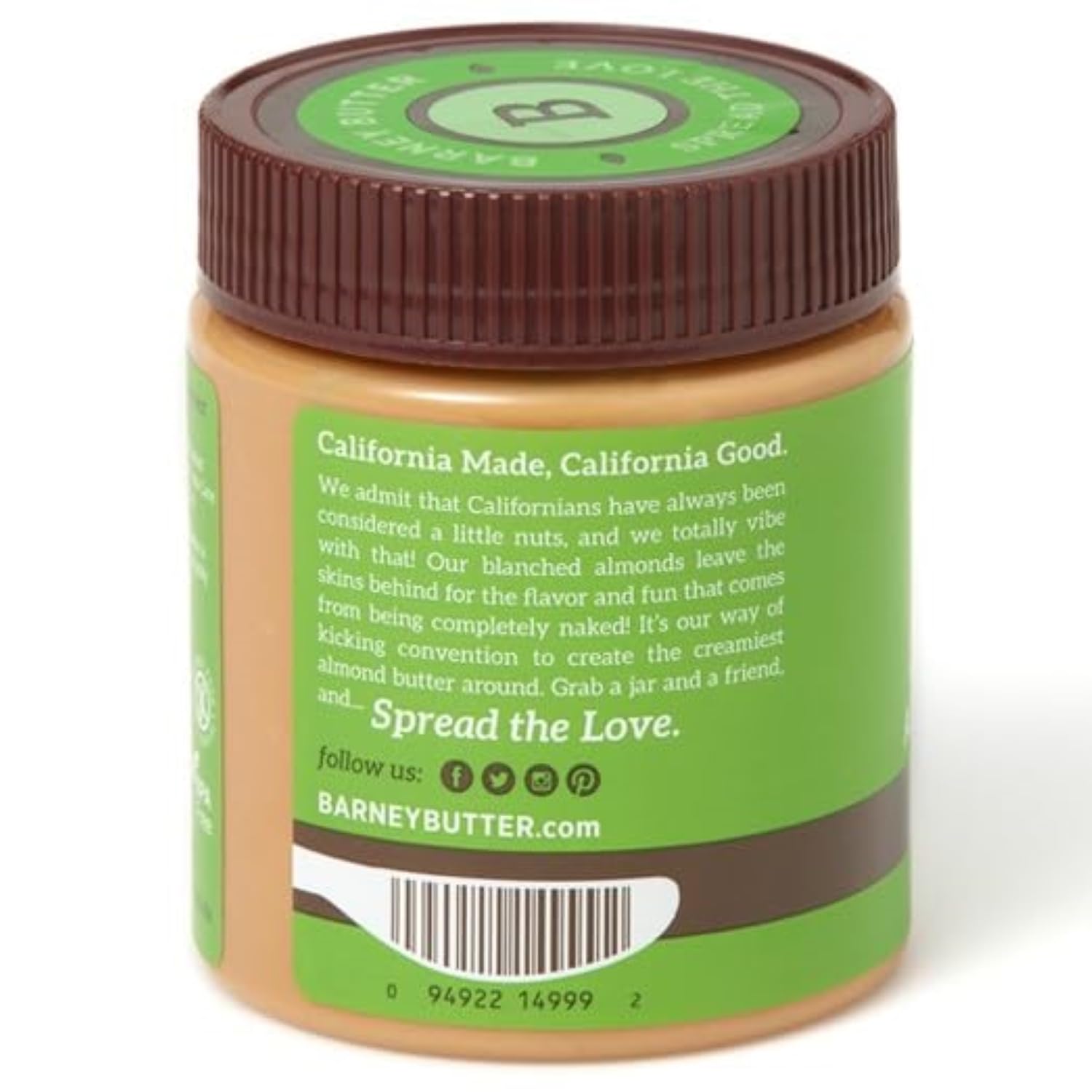 Barney Butter Gluten-Free Almond Butter fits busy, mindful pantries.