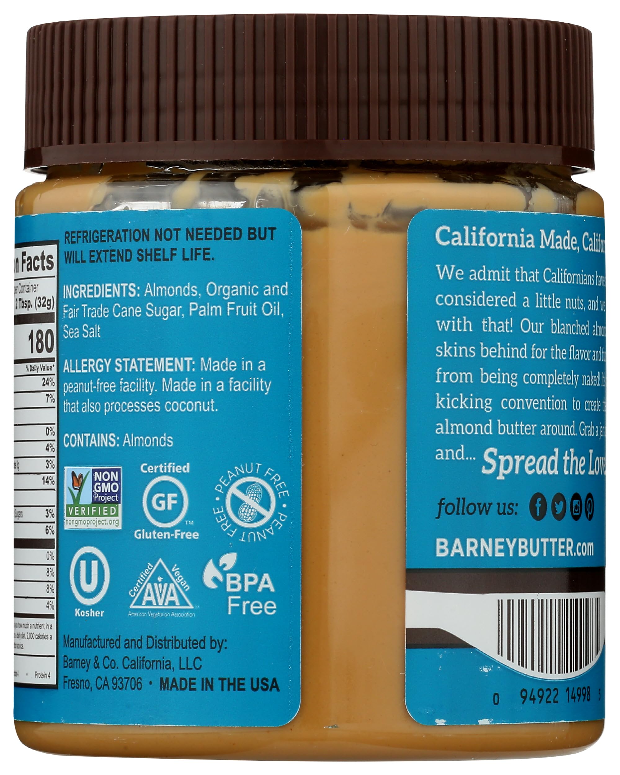 Keto, Paleo, and Vegan friendly almond butter for various diets