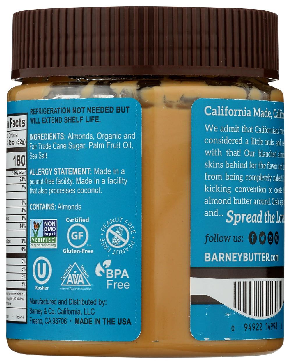 Keto, Paleo, and Vegan friendly almond butter for various diets
