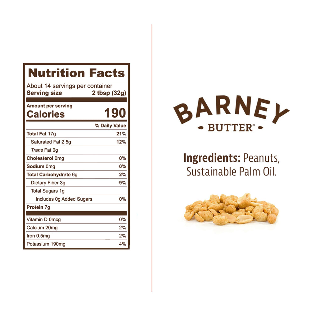Barney Butter No-Stir 16oz jar ready for quick breakfasts.