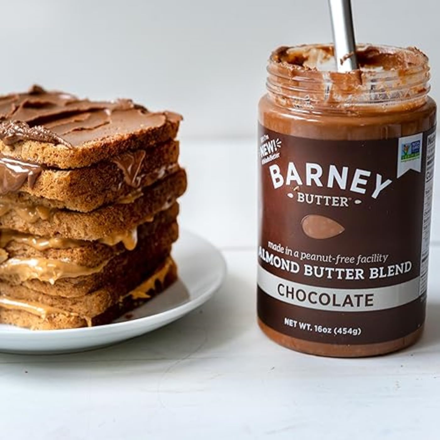 Barney Butter no-stir almond butter for effortless everyday use.