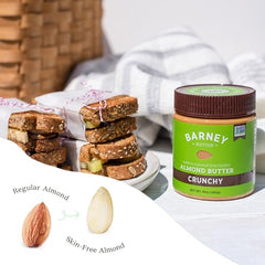 Barney Butter Skin-Free California Almonds emphasize clean, smooth spreadability.