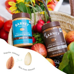 Barney Butter no-stir jar highlights convenient, ready-to-spread almond butter.