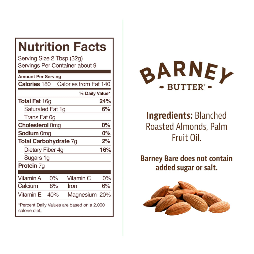 Barney Butter skin-free California almonds close-up highlighting clean, grit-free quality