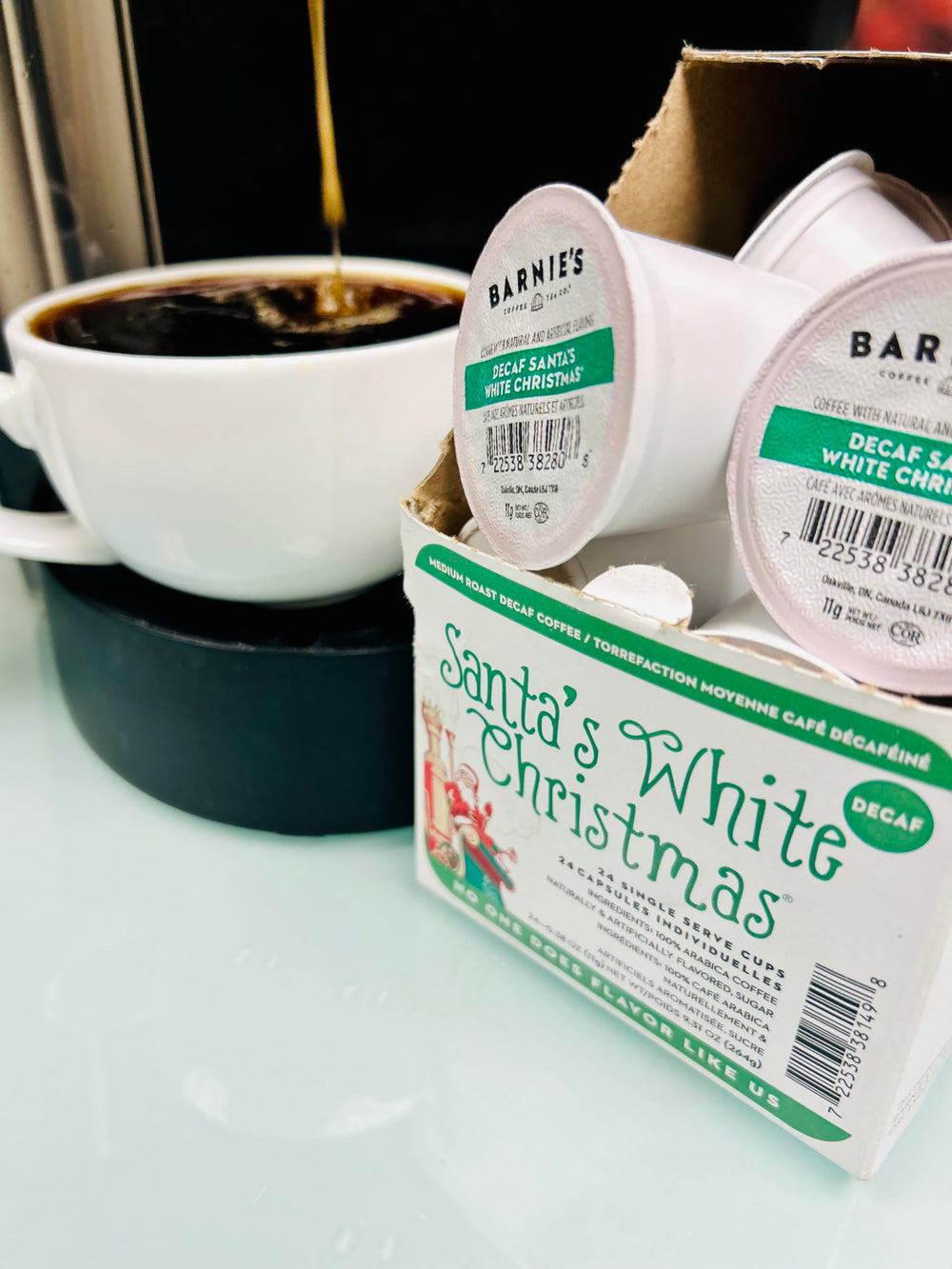 Nuts-free Barnie’s CoffeeKitchen K-Cup, clean and simple ingredients.