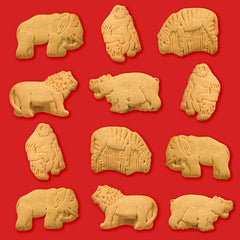 Close-up of BARNUM'S Animal Crackers animal shapes